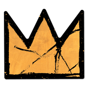 Gold Crown by Basquiat Sticker