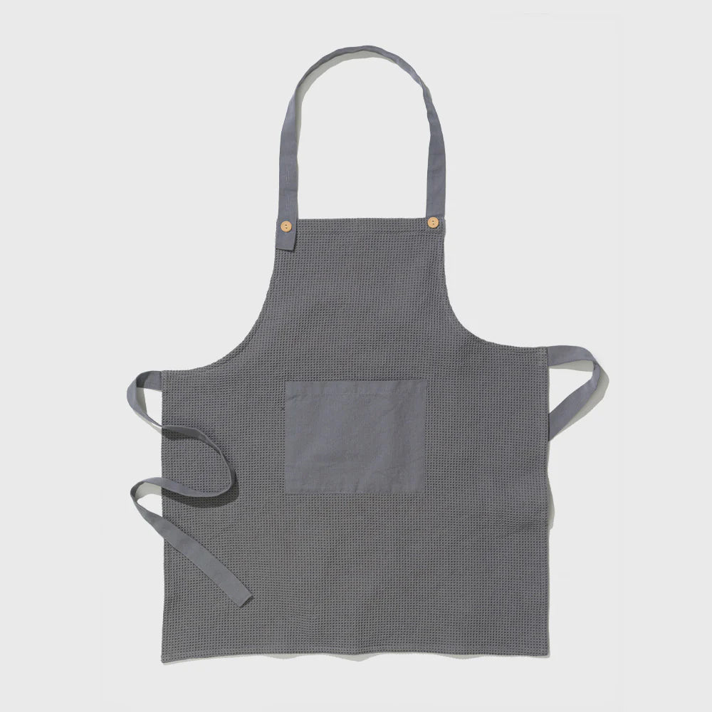 Public Goods Grey Waffle Weave Apron