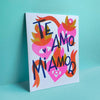 Te Amo Mi Amor Spanish Risograph Card