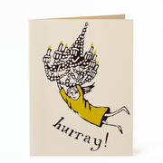 "Hurray" Chandelier Girl Card