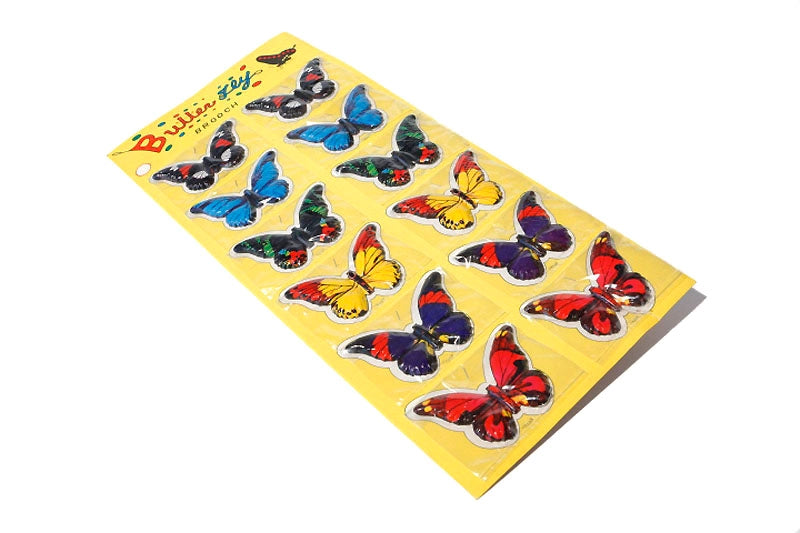 Set of 12 Butterfly Pin Badges