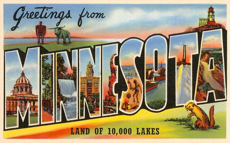 Postcard MN-71 Greetings from Minnesota