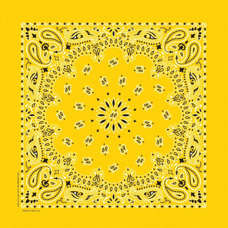 Bandana - Lemon Paisley