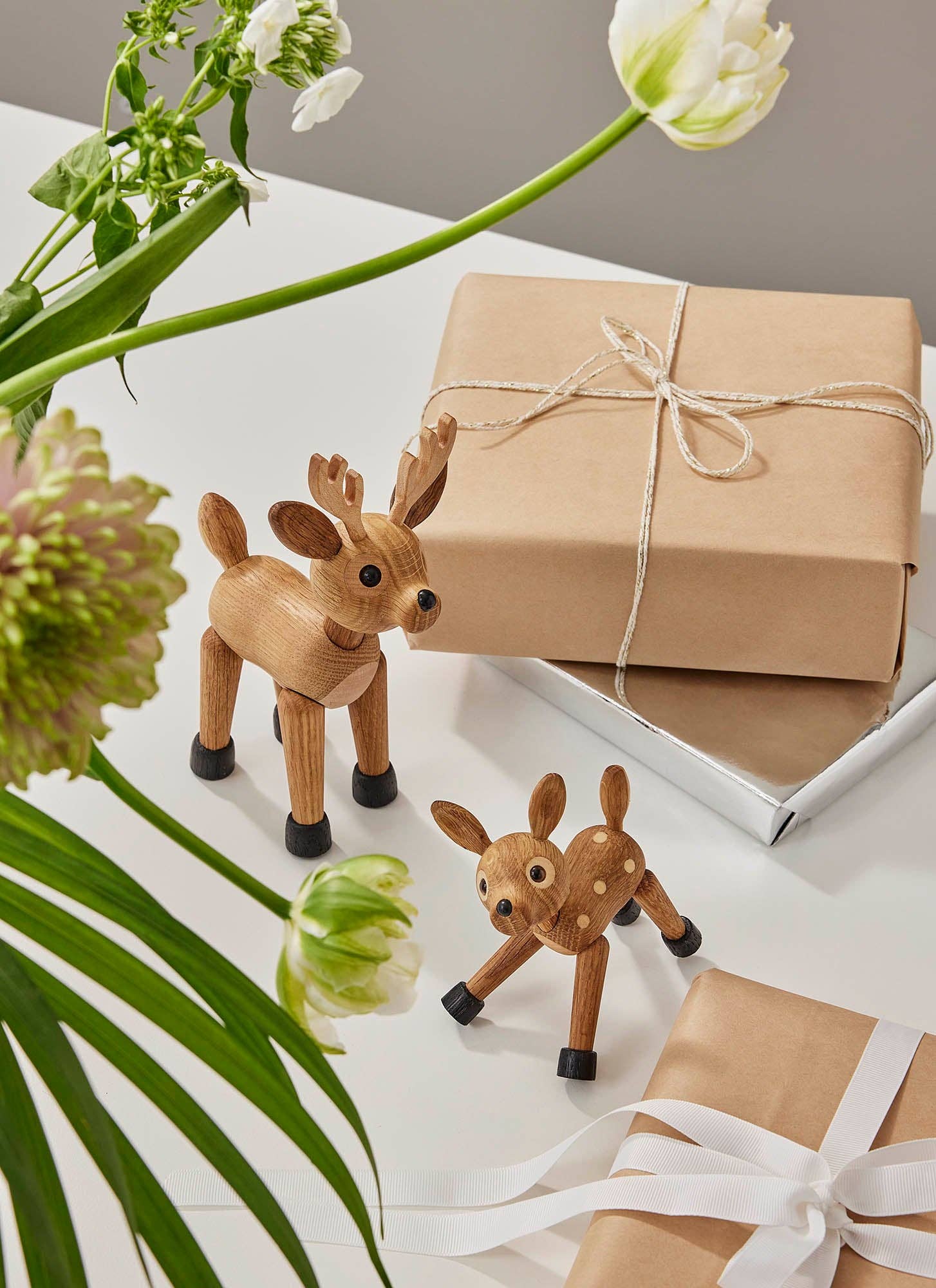 "Spot" Wooden Deer Figurine