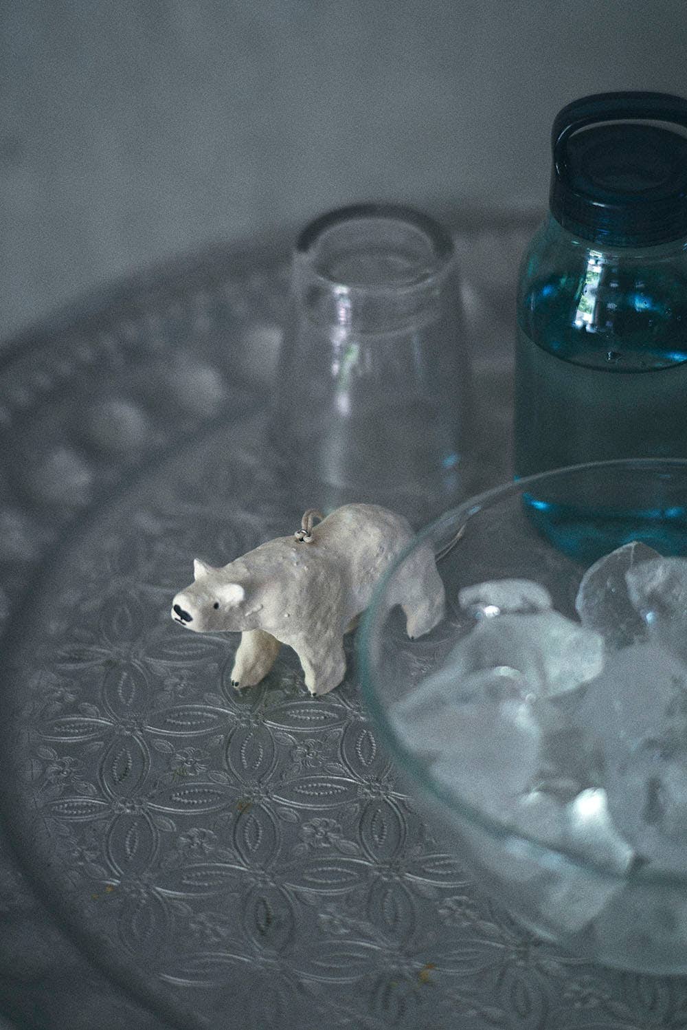 Paper Mache Polar Bear Ornament