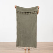 Stonewashed Waffle Beach Towel Turkish Hamam Fouta Vintage