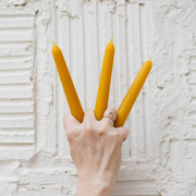 7" Beeswax Taper - Set of 2