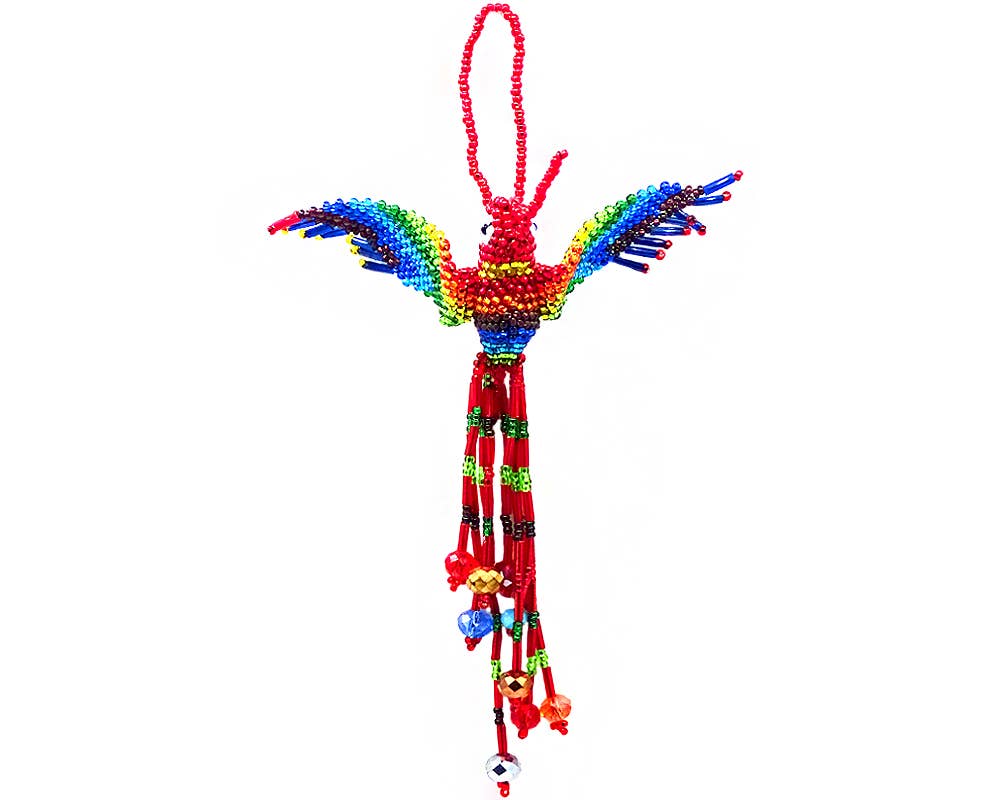 Beaded Hummingbird Seed Bead Ornament