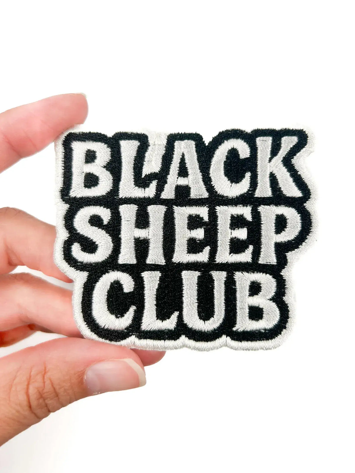 BLACK SHEEP CLUB Embroidered Iron-On Patch