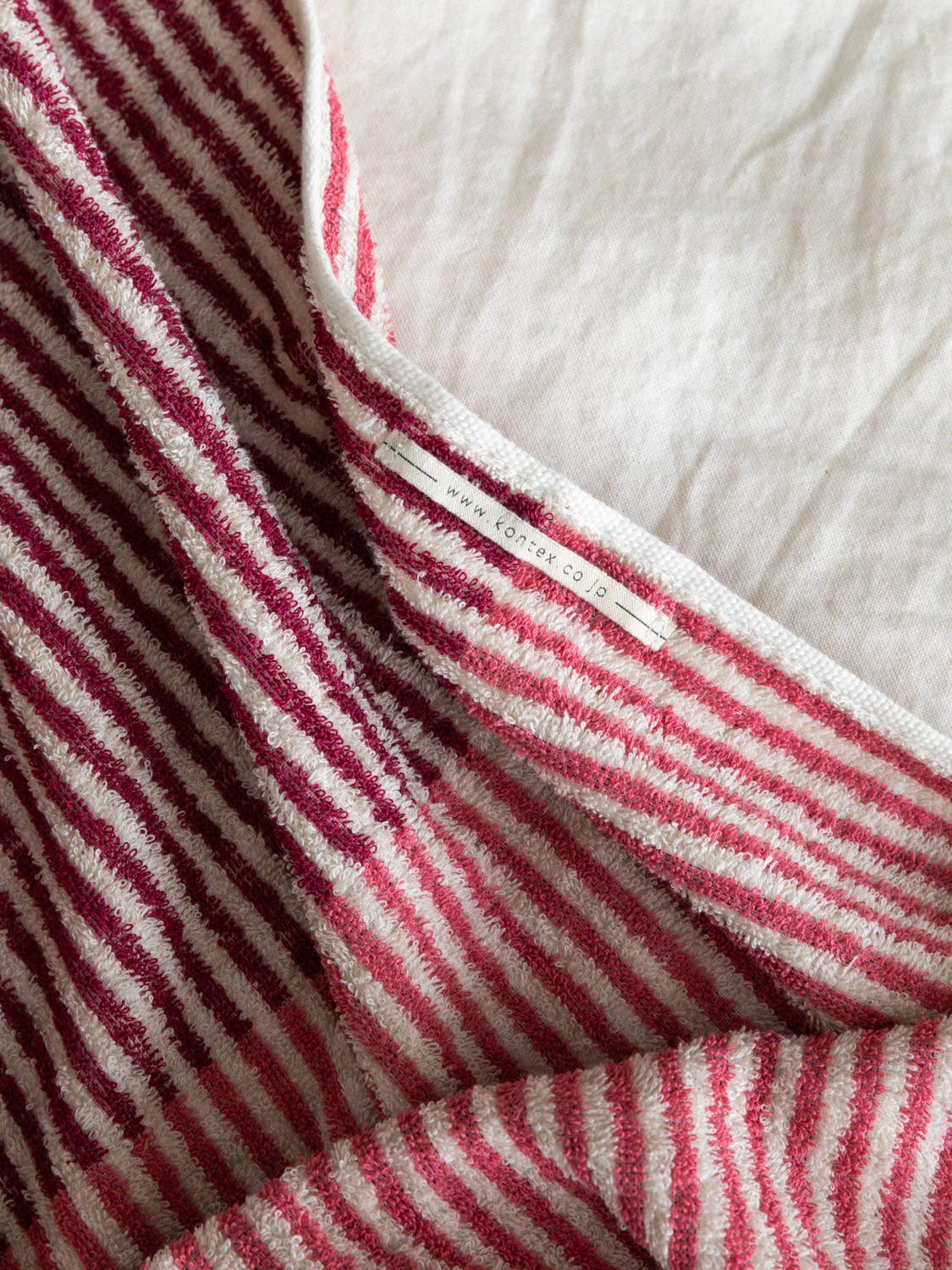 Hemp Stripe Towel - Pink