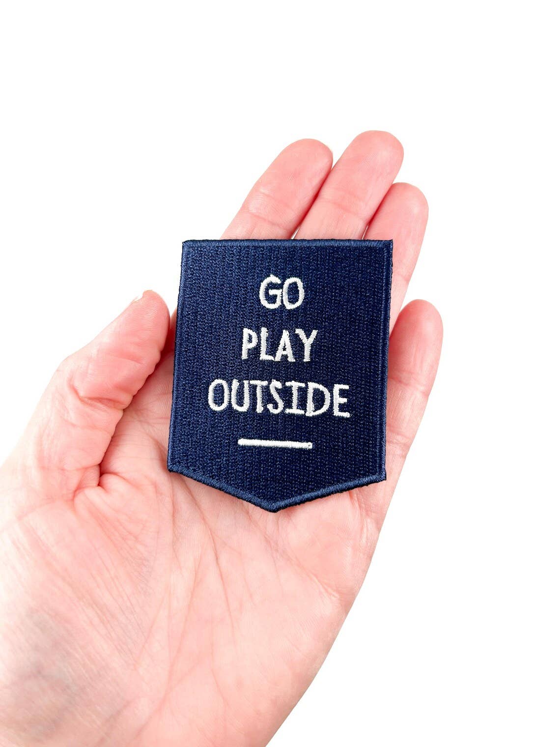 GO PLAY OUTSIDE Iron-On Patch Embroidered Patch