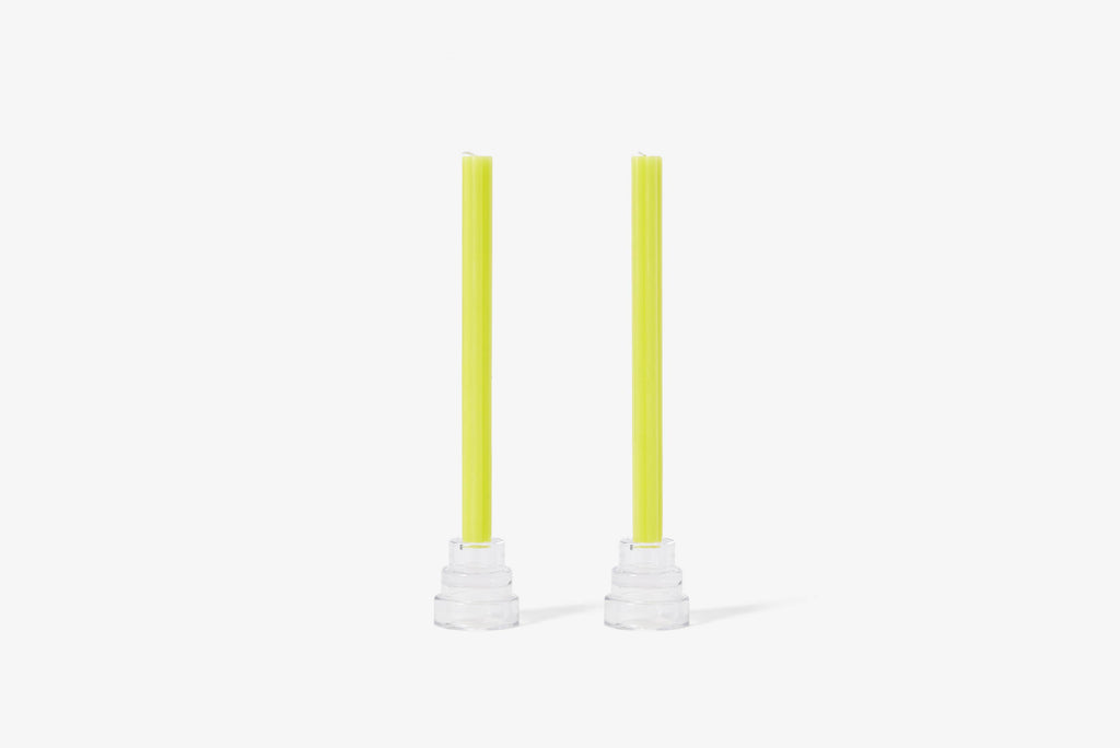 Dusen Dusen Taper Candles (Set of 2): Citron Yellow