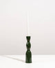Wave Candleholder Tall - Dark Green