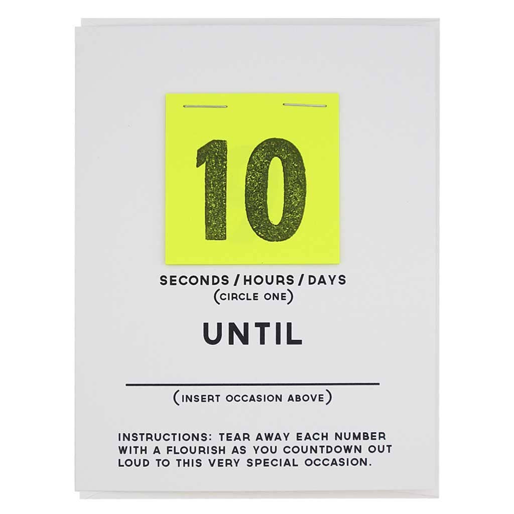 DIY Countdown Card w/ Tear Away Numbers