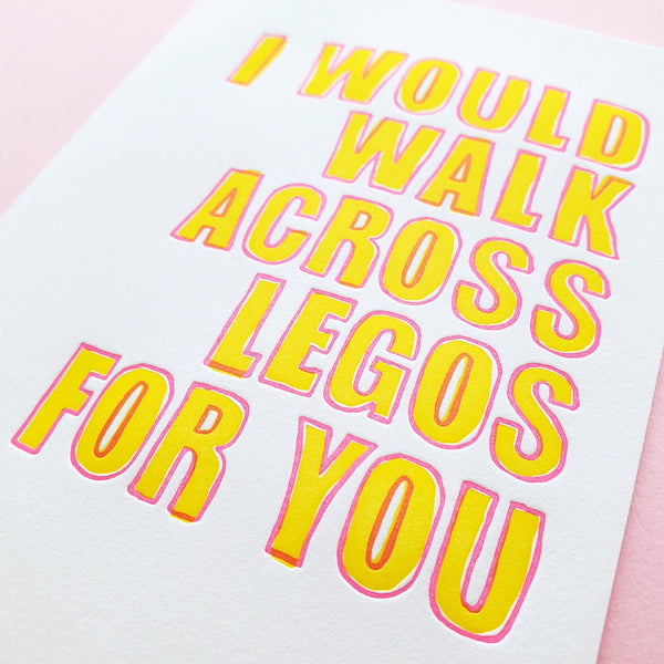 Walk Across Legos - Baby and Parenting Greeting Card