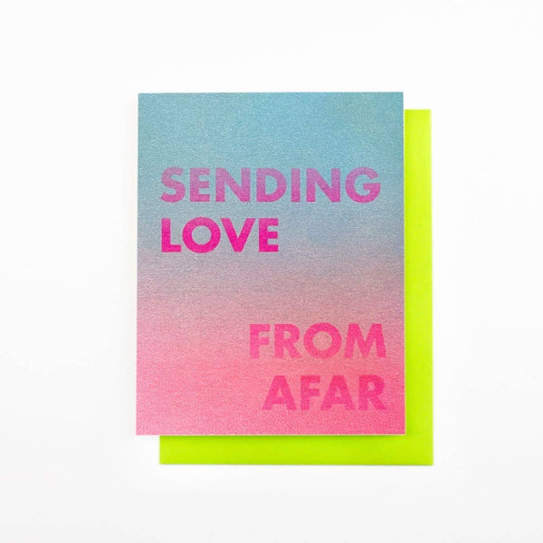 "Sending Love from Afar" - Risograph Greeting Card