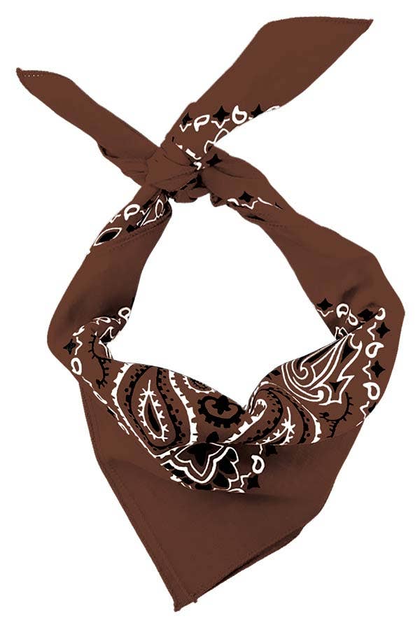 Bandana - Cocoa Paisley