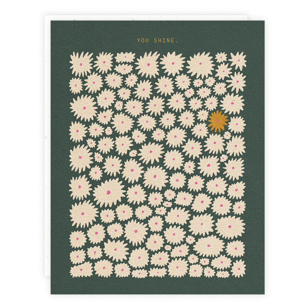 Green Daisies Card