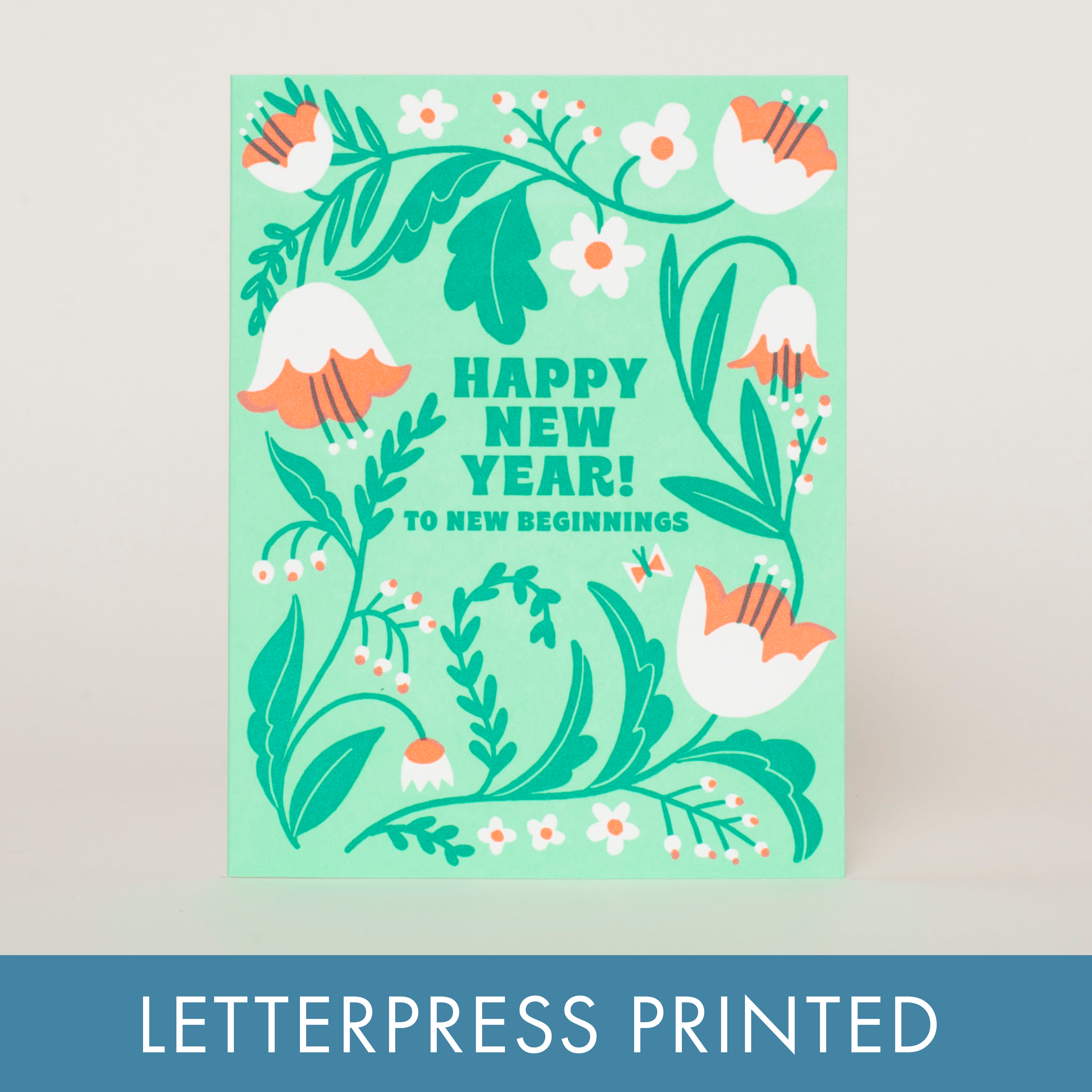 New Year, New Beginnings Letterpress Card