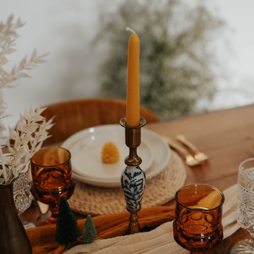 7" Beeswax Taper - Set of 2