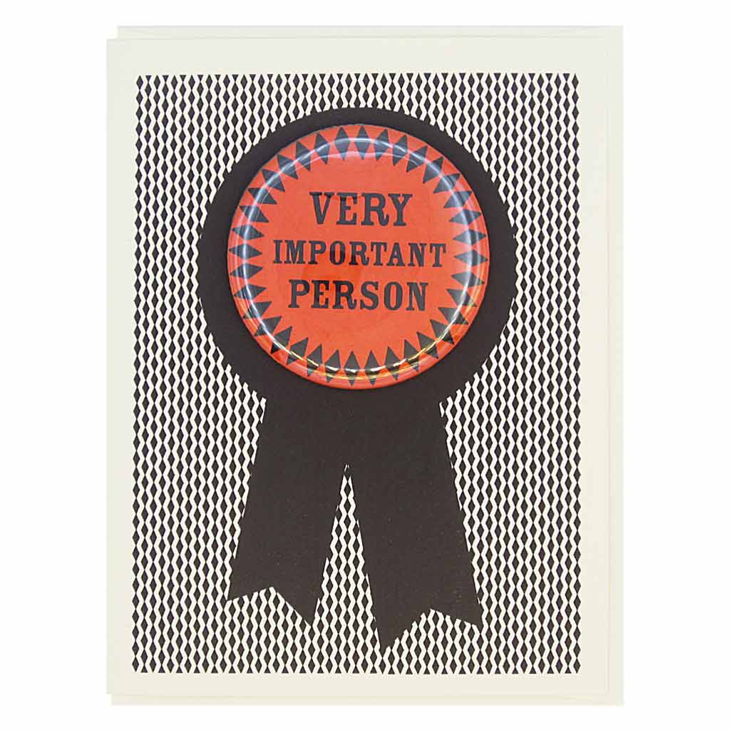 Very Important Person Card w/ Button