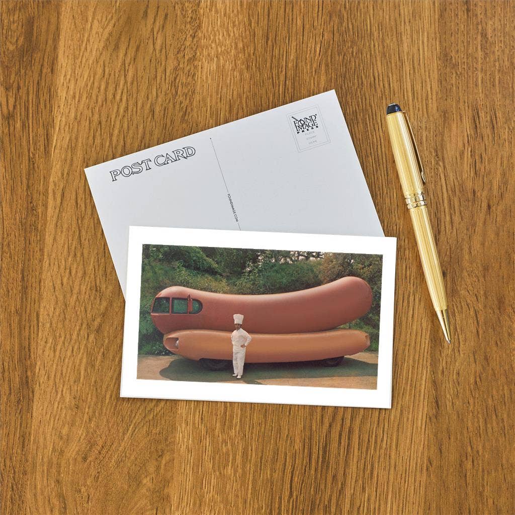 Wienermobile & Chef Postcard