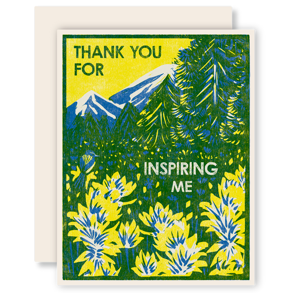 Thank You for Inspiring Me Letterpress Card