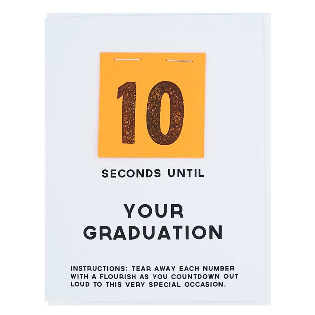 Countdown Until Graduation Card w/ Tear Away Numbers