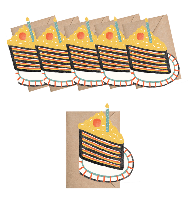 Birthday Cake Mini Cards - box of 6