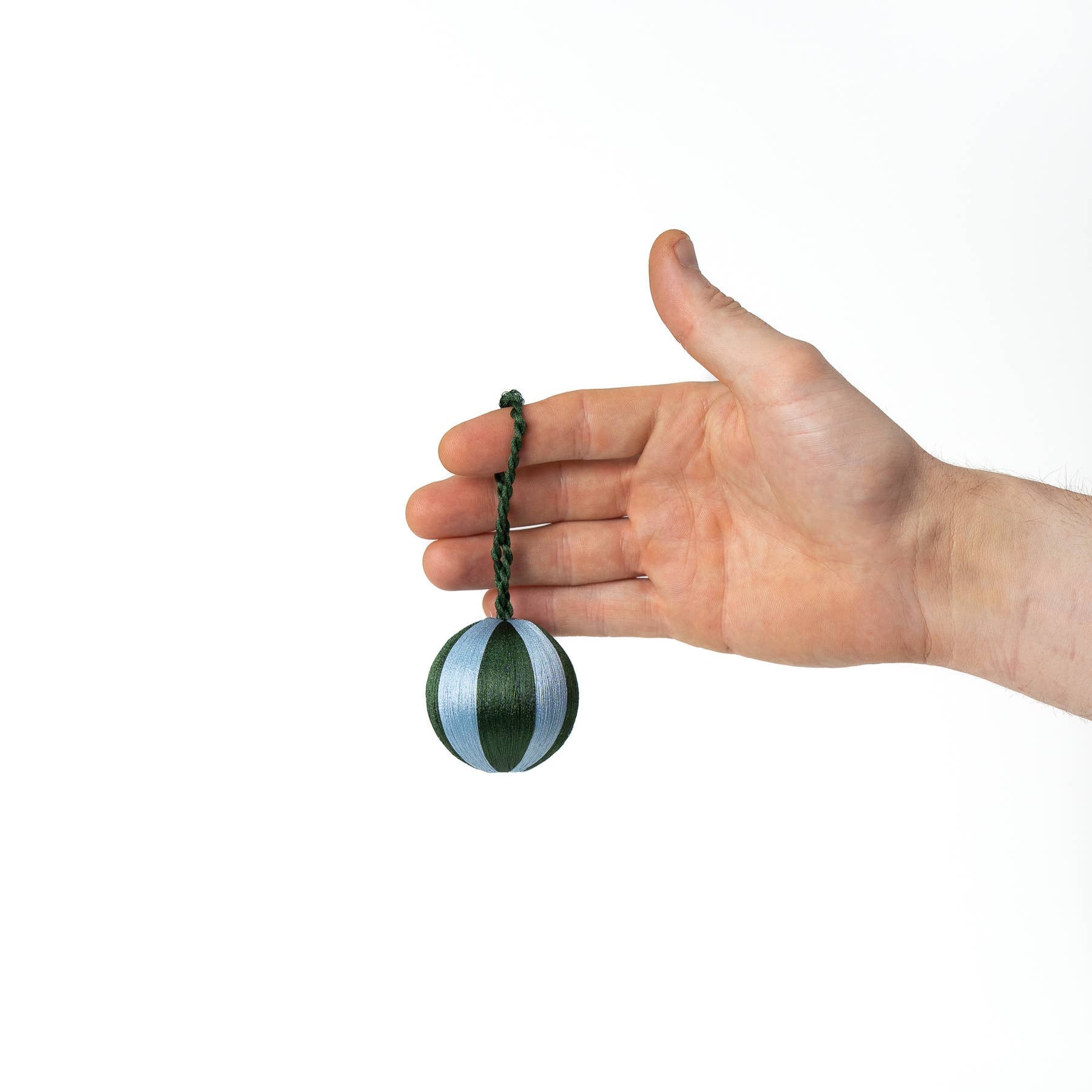 Stripe Bauble Ornaments 2" SET of 4 - Multi Colour