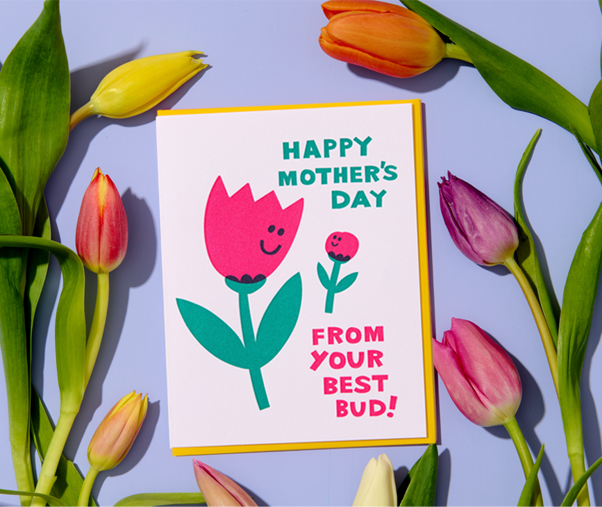 Best Buds Mother’s Day Letterpress Card
