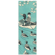 Bookmark - vintage fairy tale illustration from Japan - duck