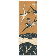 Bookmark - vintage illustration from Japan - flying birds