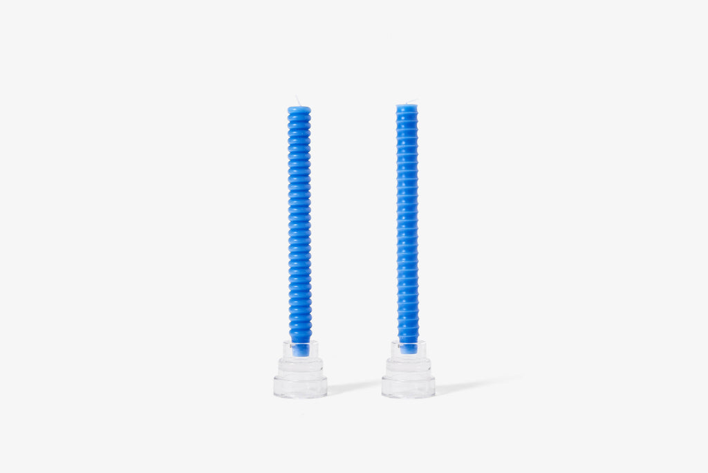 Dusen Dusen Taper Candles (Set of 2): Blue