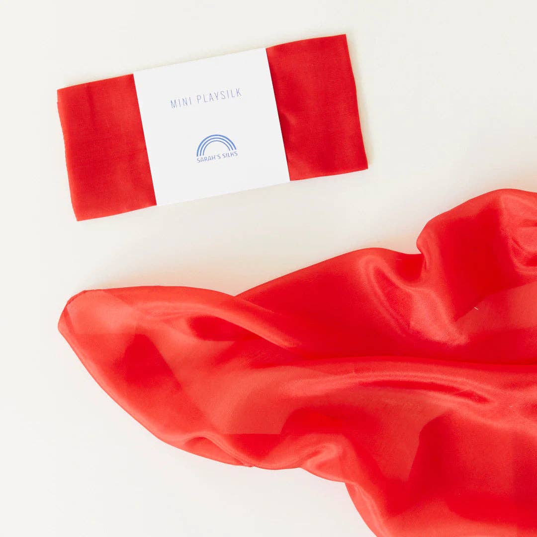 Mini Solid Color Playsilks: Red
