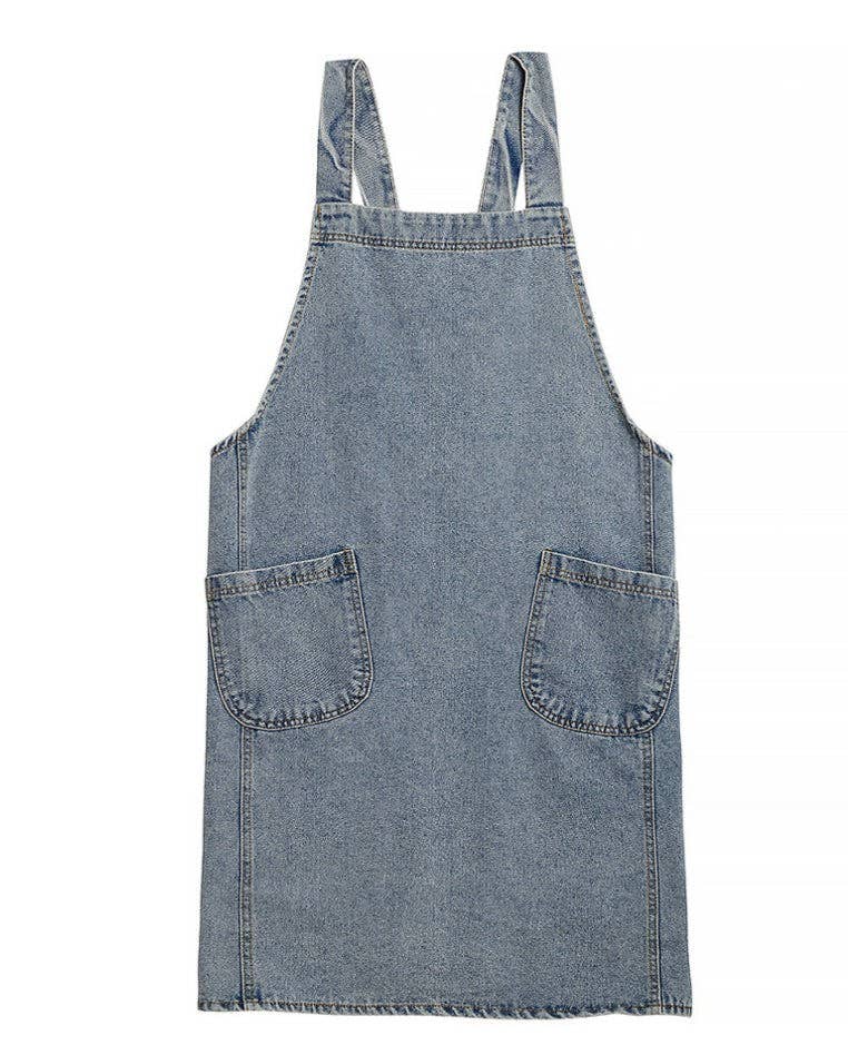 H-back Denim Apron: Dark