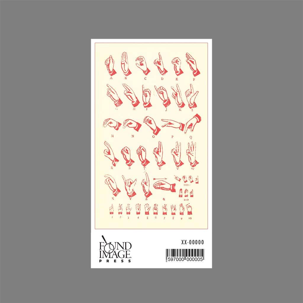 Sticker AM-693 Sign Language Alphabet