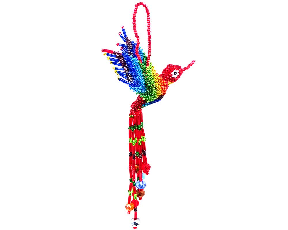 Beaded Hummingbird Seed Bead Ornament