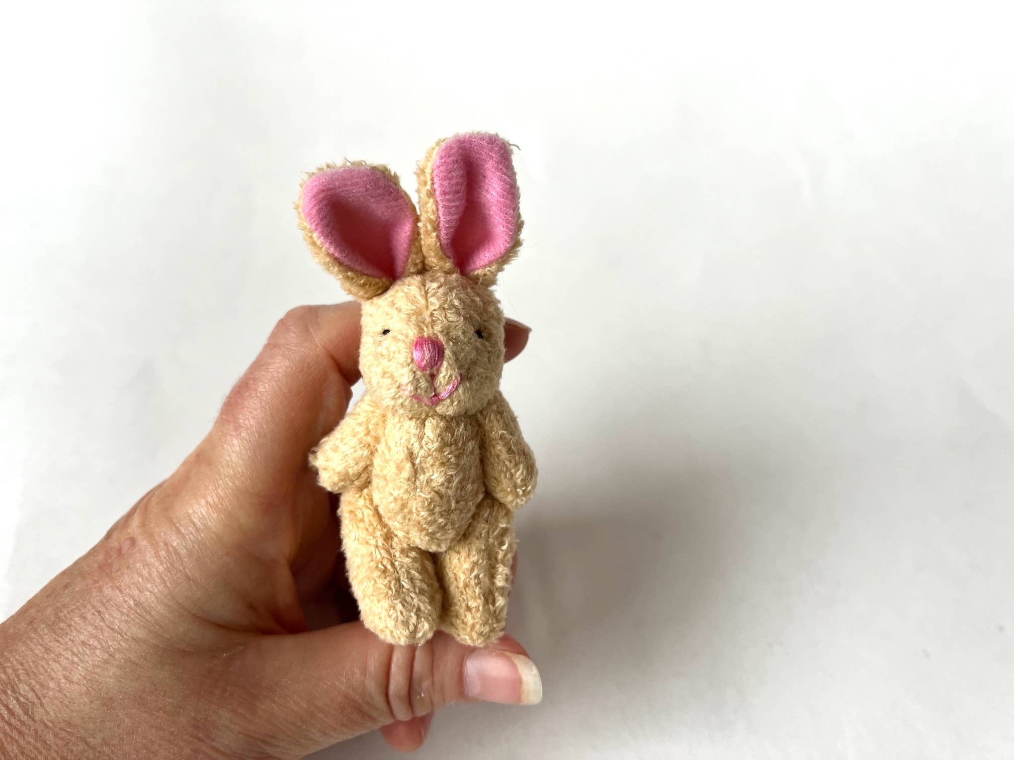 Mini Beige Soft Plush Bunny 