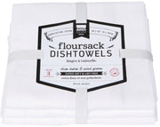 White Floursack Dishtowels Set of 3