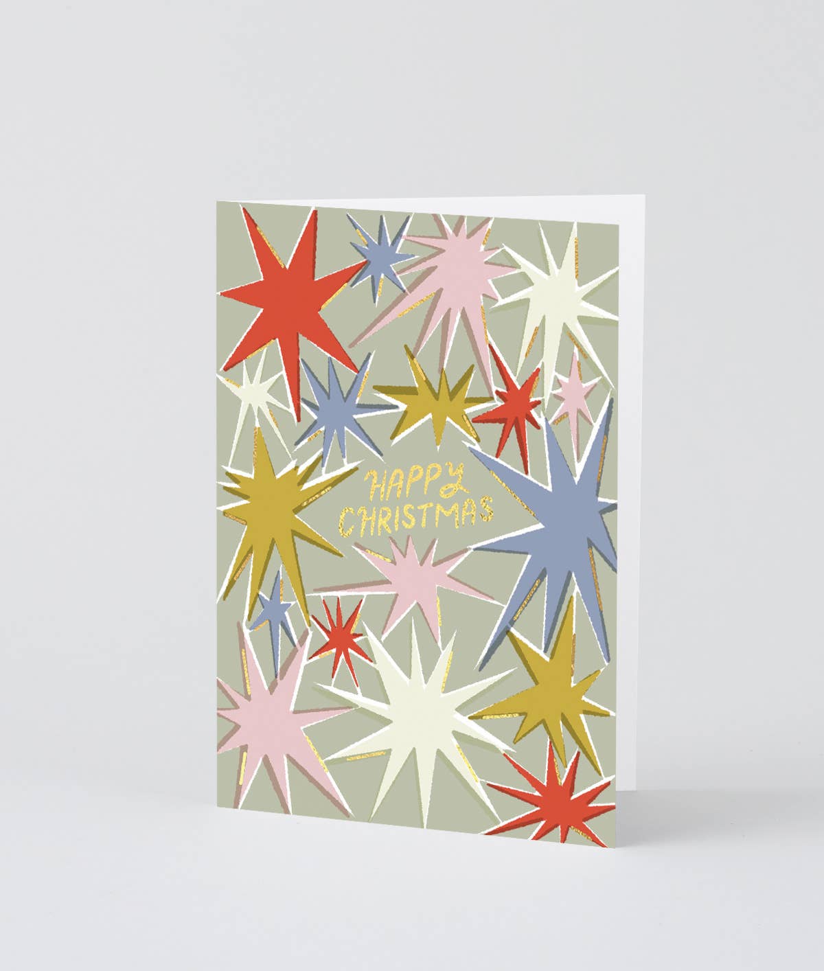 Happy Christmas Stars Holiday Greeting Card