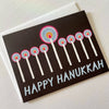 Happy Hannukah Menorah candles  note card