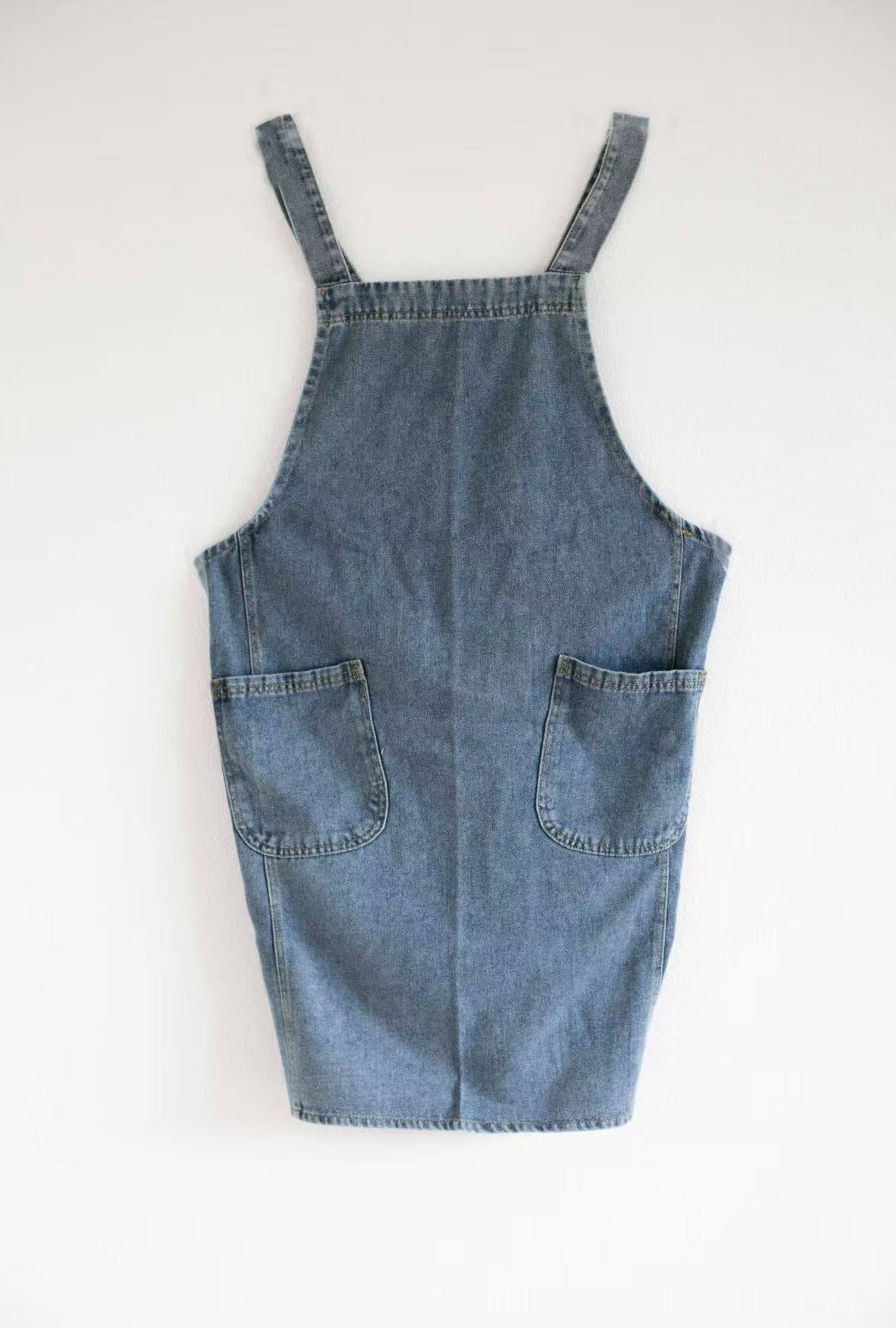 H-back Denim Apron: Dark