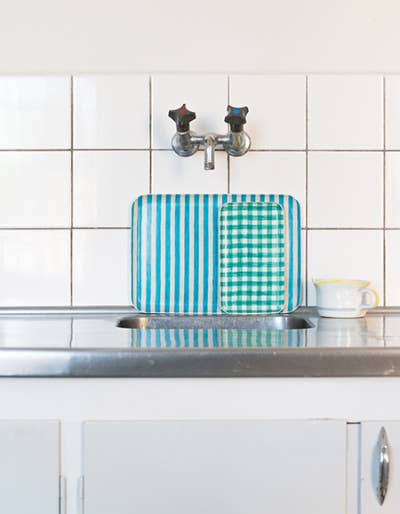 Small Linen Tray: Jules Green