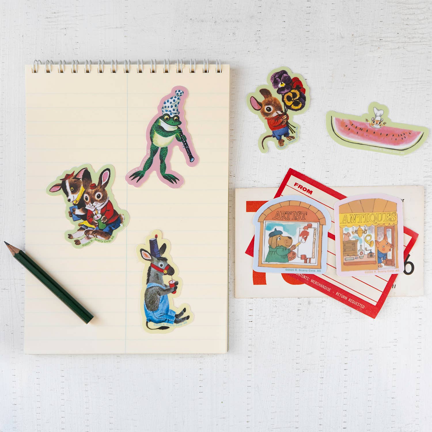 Richard Scarry® - Mouse Bouquet Sticker