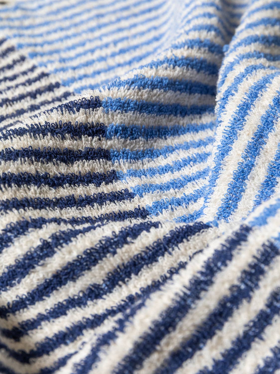 Hemp Stripe Towel - Blue
