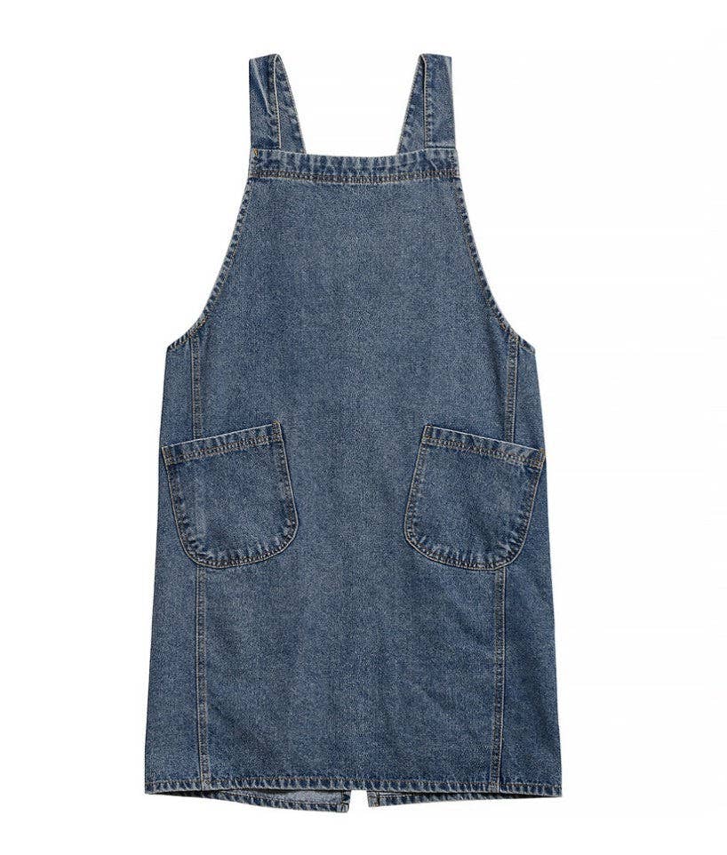 H-back Denim Apron: Dark