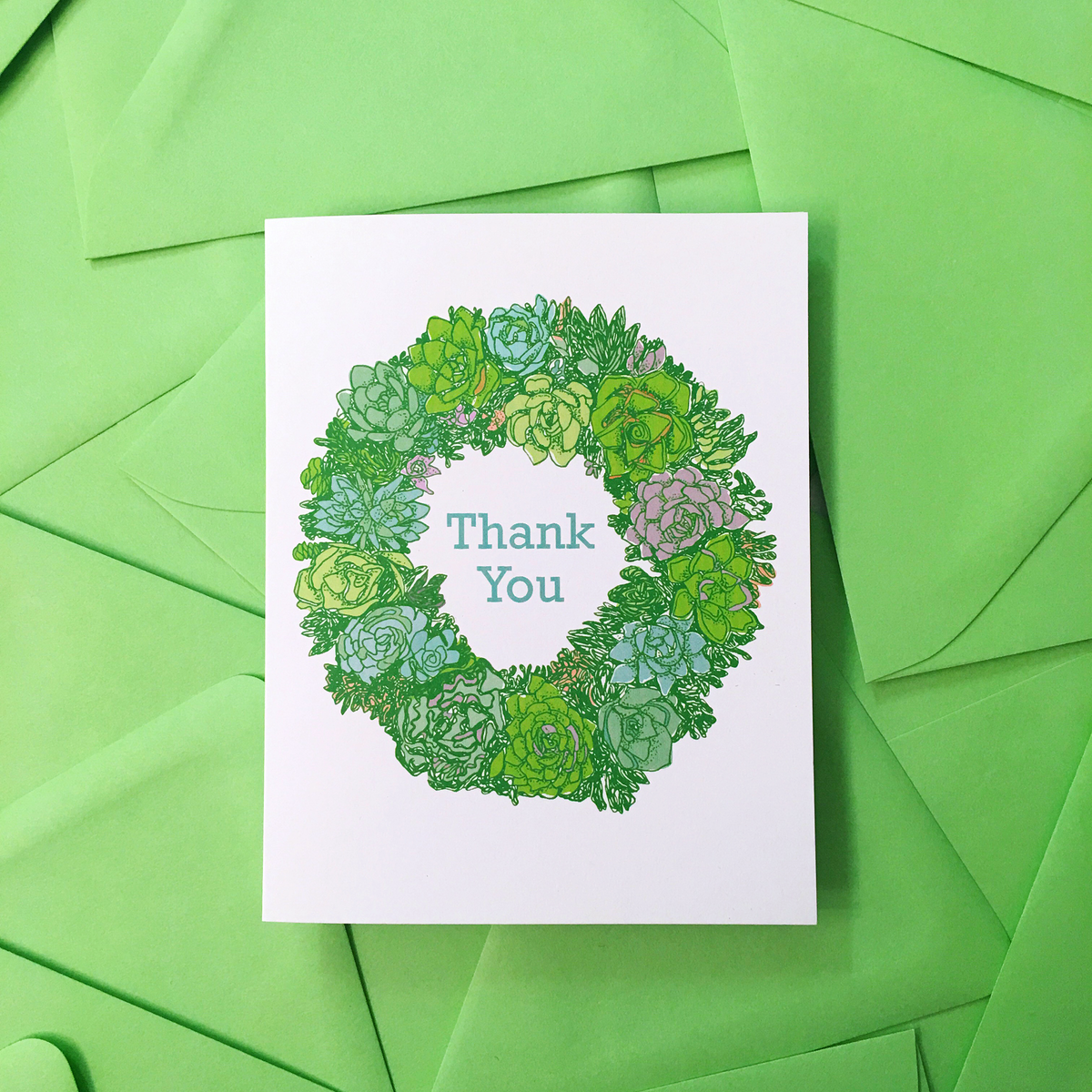 Thank You Succulent Greeting Card
