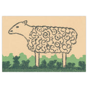 Postcard - vintage sheep illustration, 1930s