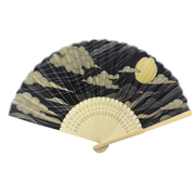 Paper Folding Fan: Golden Moon